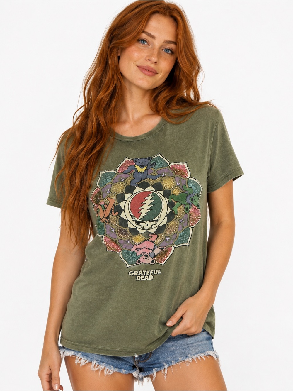 Lucky Brand x Grateful Dead XS Beaded Steal Your Face Dancing Bears Tee